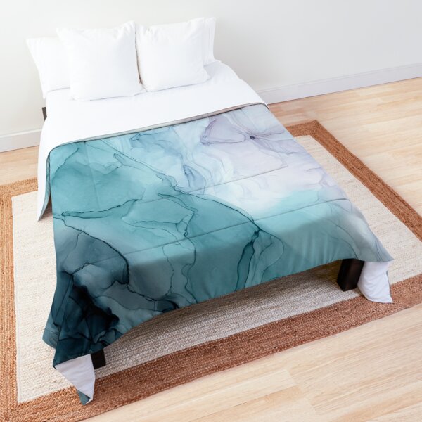 Beachy Pastel Flowing Ombre Abstract 1 Comforter
