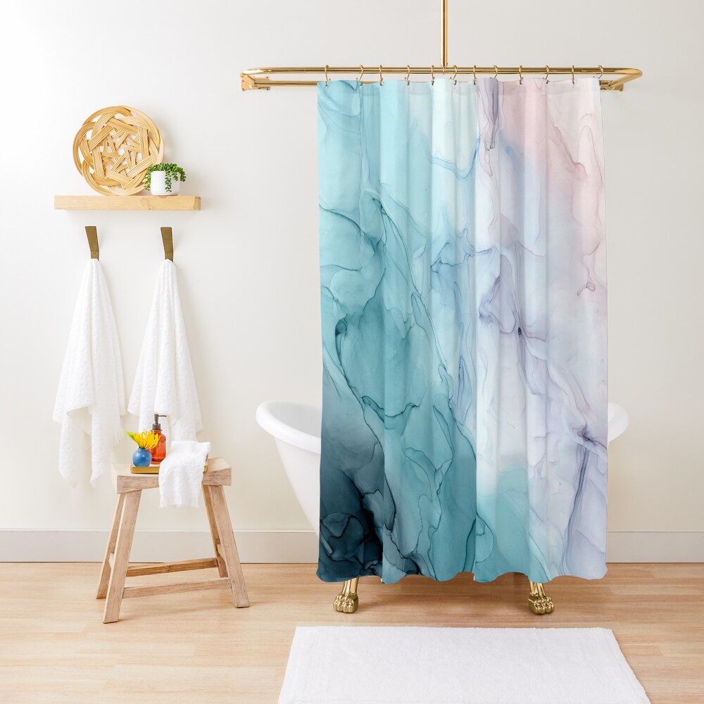 Discover Beachy Pastel Flowing Ombre Abstract 1 | Shower Curtain