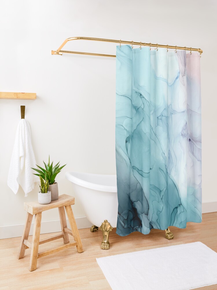 Disover Beachy Pastel Flowing Ombre Abstract 1 | Shower Curtain