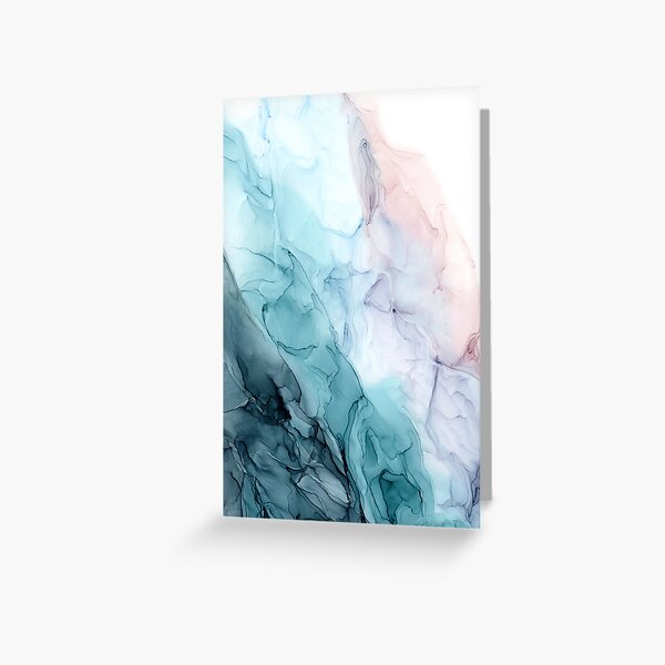 Beachy Pastel Flowing Ombre Abstract 1 Greeting Card