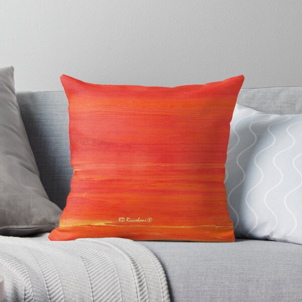 Red Chili Pepper Abstract Painting Picture Throw Pillow
