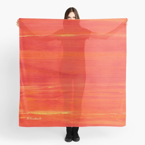 Red Chili Pepper Abstract Painting Picture Scarf