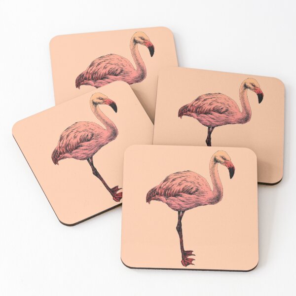 Item preview, Pink Flamingo animal portrait designed and sold by MMMSdesigns.