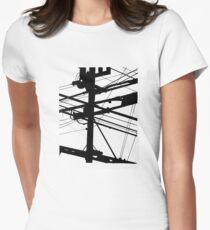 Power Lines Women's Fitted T-Shirt
