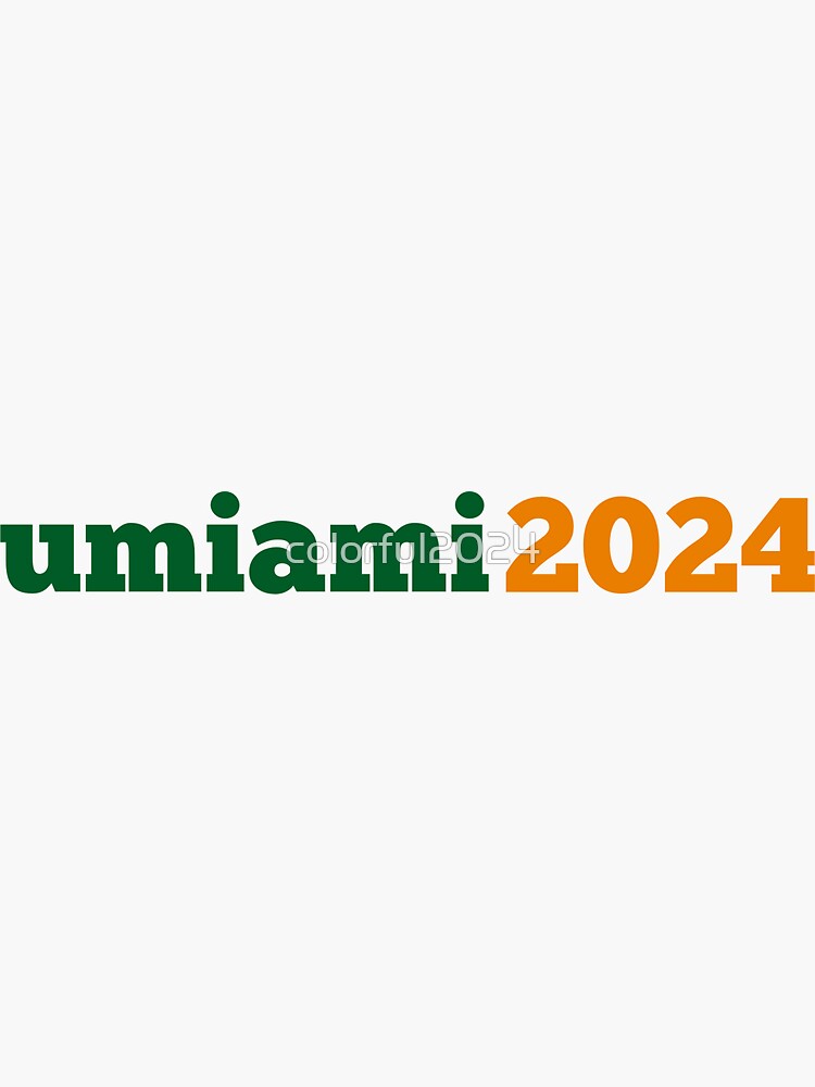 Miami 2024 Sticker For Sale By Colorful2024 Redbubble   Bg,f8f8f8 Flat,750x,075,f Pad,750x1000,f8f8f8 