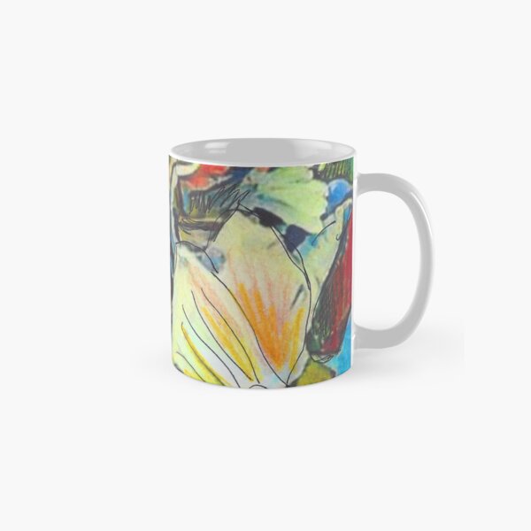 Iris Floral Abstract Design- Flower Picture Classic Mug