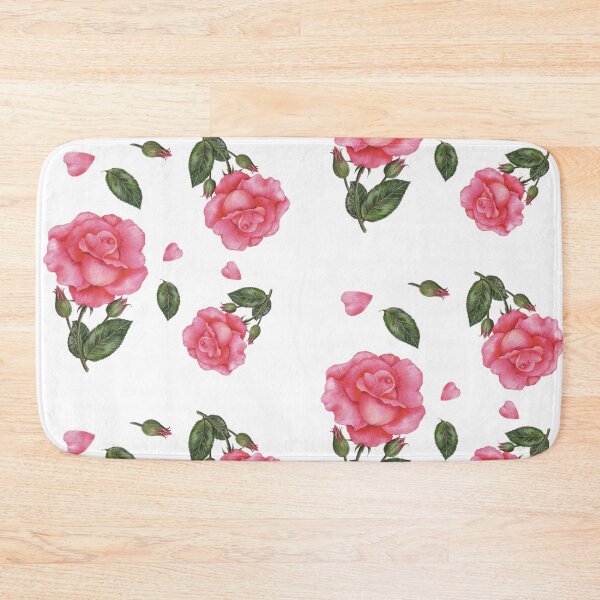 Item preview, Watercolour Pink Rose Pattern designed and sold by Farida Greenfield.