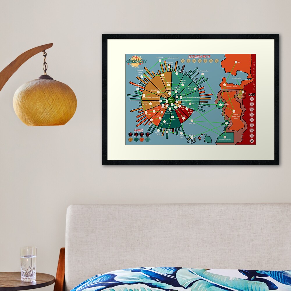 Gangs of Green City Board Framed Art Print