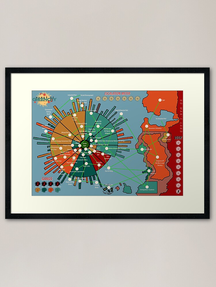 Alternate view of Gangs of Green City Board Framed Art Print