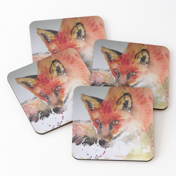 Item preview,  fox watercolour Frisky Felix cute wild animals cartoon picture painting designed and sold by Julieford.