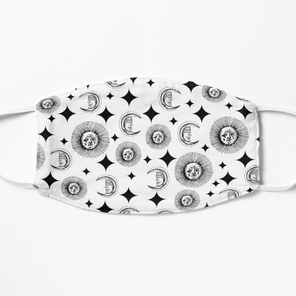 Night and Day | Vintage Sun and Moon Pattern Flat Mask