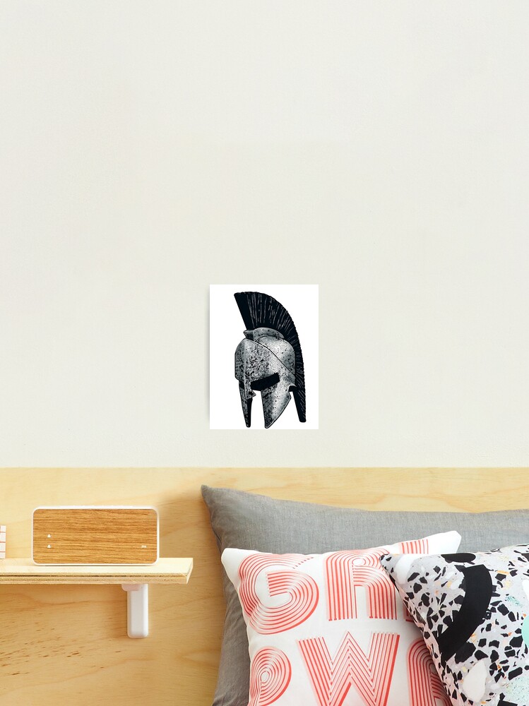 Impression Photo Casque Spartiate Par Dtkindling Redbubble