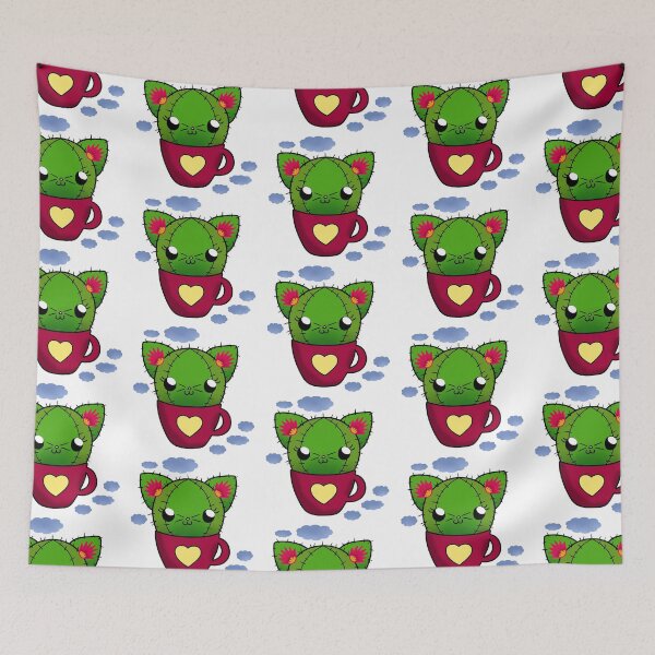 Item preview, Kitty Cat Cactus Kawaii designed and sold by KlickWitch.