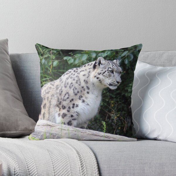 Snow Leopard Dshamilja Throw Pillow