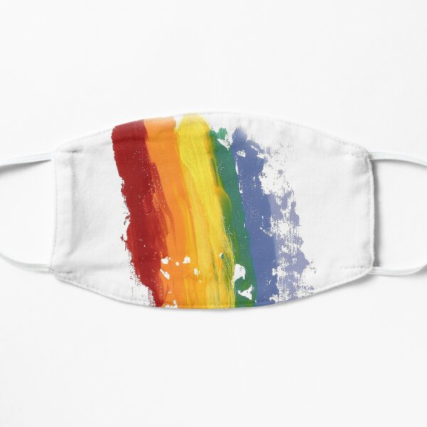 LGBTQ Rainbow Falls Pride Flag colors Picture Flat Mask
