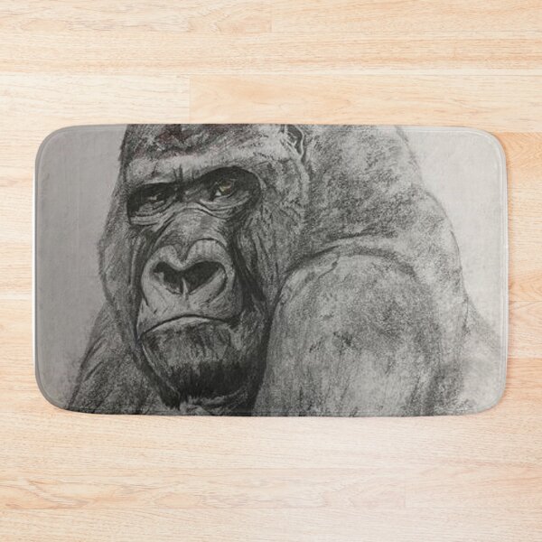 Item preview, Lowland gorilla in charcoal designed and sold by PaulBenbowArt.