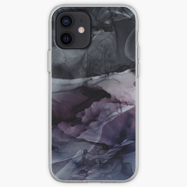 Moody Dark Chaos Inks Abstract iPhone Soft Case