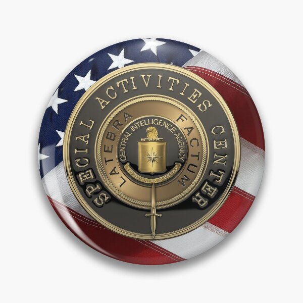 Item preview, CIA Special Activities Center - SAC Emblem over American Flag designed and sold by Serge Averbukh Art Studio.