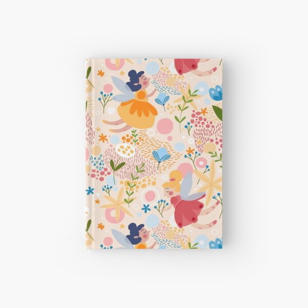 ilustración de hadas y flores Cuaderno de tapa dura