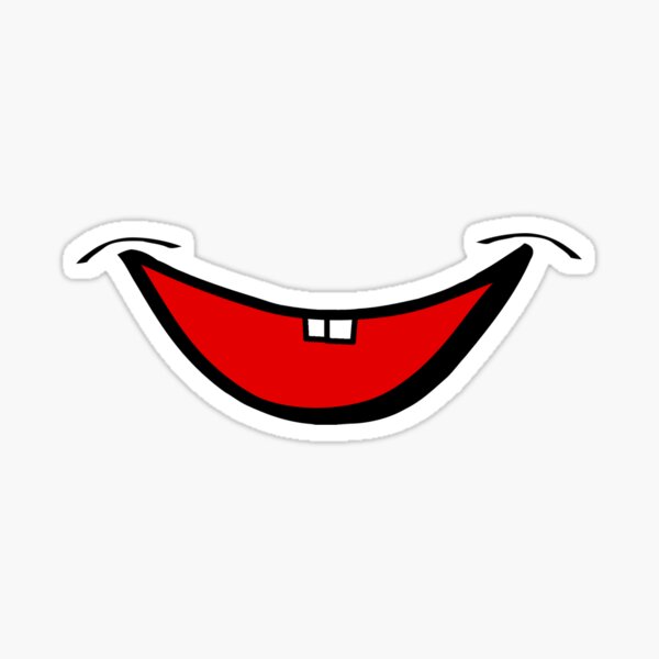 "Funny Smile Cartoon Mouth" Sticker by drakouv Redbubble