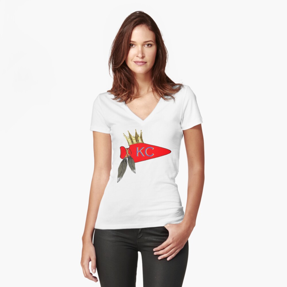 Item preview, Fitted V-Neck T-Shirt designed and sold by KCSportswear.