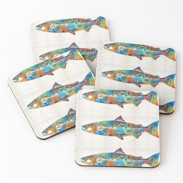 Item preview, Fish Art Print - Colorful Salmon - By Sharon Cummings designed and sold by Sharon Cummings Art.
