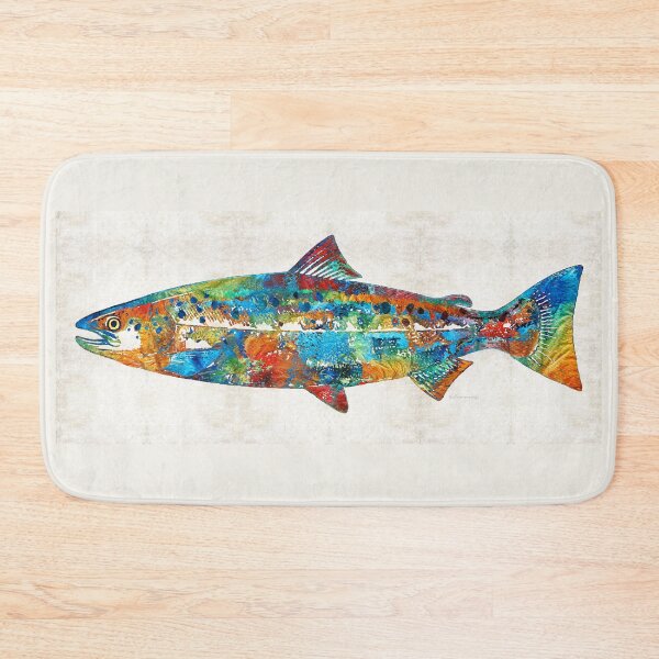Item preview, Fish Art Print - Colorful Salmon - By Sharon Cummings designed and sold by Sharon Cummings Art.