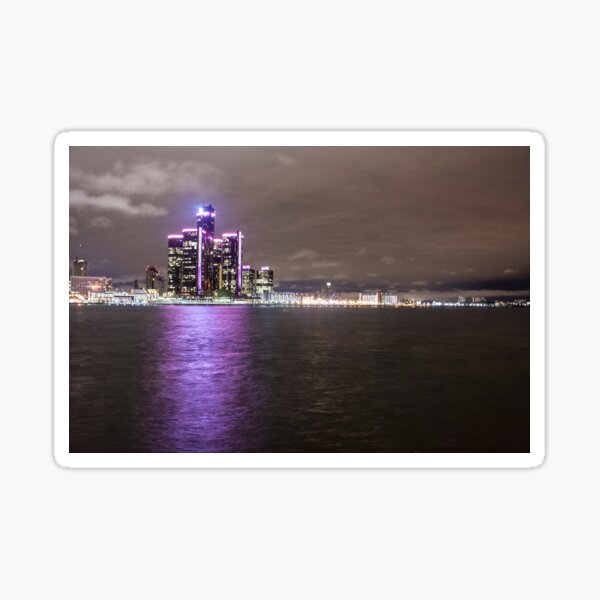 Detroit by Night Sticker