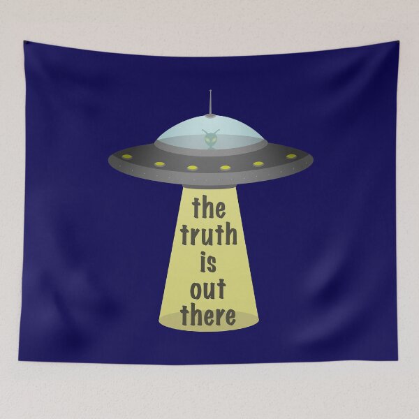 Item preview, UFO with alien: the truth is out there designed and sold by Happy Puppy Print On Demand.