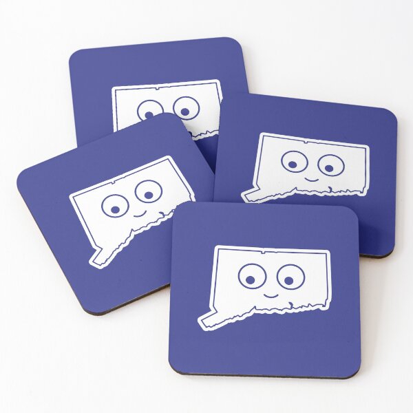 Item preview, Connecticut Face on Blue Character Icon Cartoon designed and sold by npdstudio.