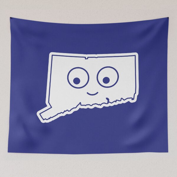 Item preview, Connecticut Face on Blue Character Icon Cartoon designed and sold by npdstudio.