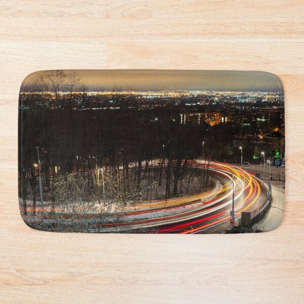 Item preview, Light trails in a curved road designed and sold by RezieMart.