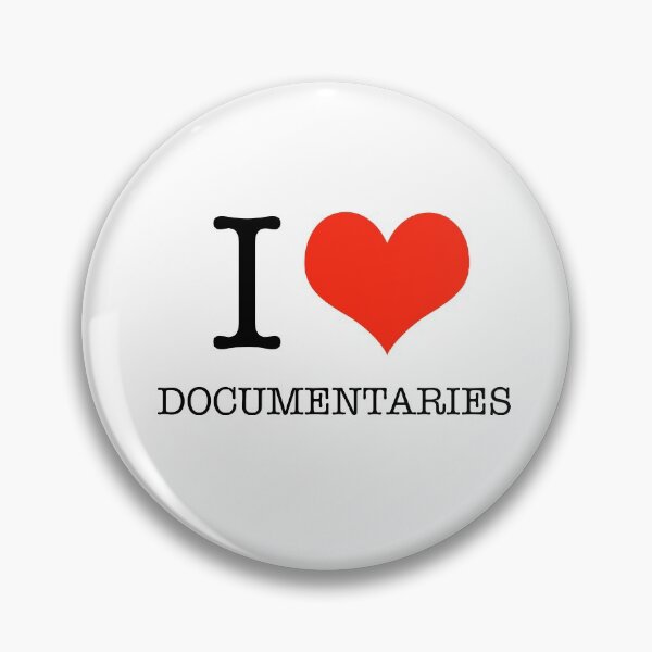 Item preview, I [love] Documentaries Heart designed and sold by Hux Designs.
