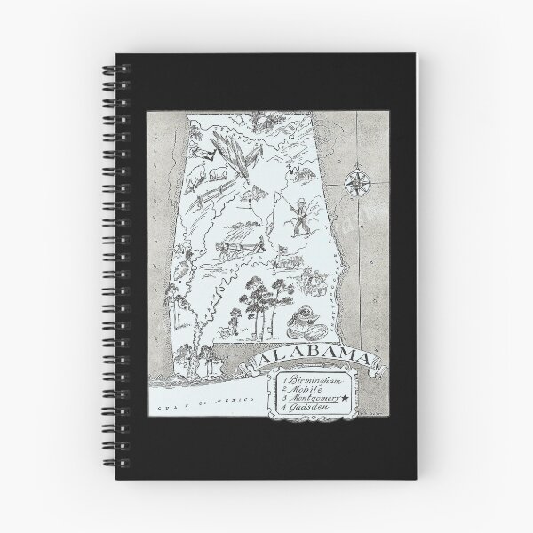 Item preview, Vintage Alabama Map designed and sold by flippinsg.