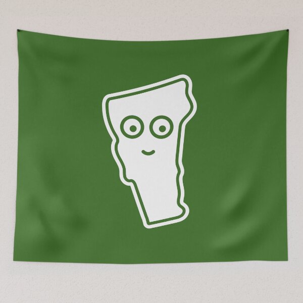 Item preview, Vermont Face on Green Character Icon Cartoon designed and sold by npdstudio.