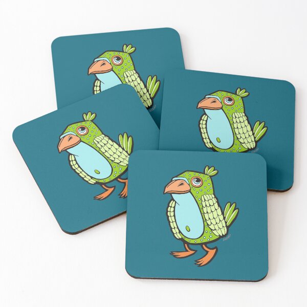Item preview, Cheerful Bird in Aqua and Green designed and sold by Sarmo.