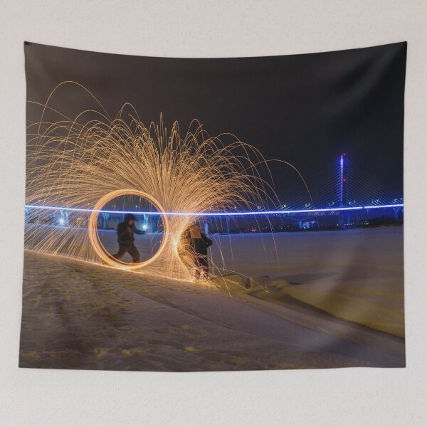 Item preview, Fighting with fire background Champlain bridge designed and sold by RezieMart.