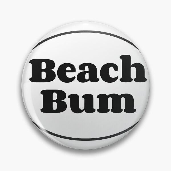 Item preview, Beach Bum Oval (Black & White) designed and sold by squarebubble.