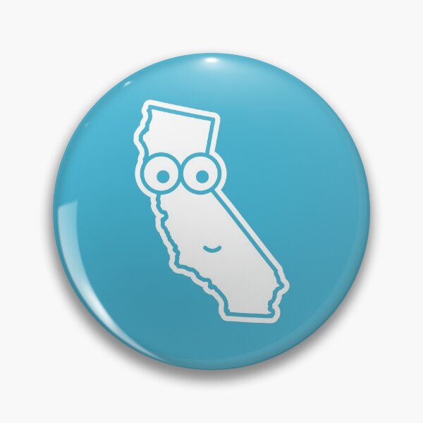 Item preview, California Face on Ocean Blue Character Icon Cartoon designed and sold by npdstudio.