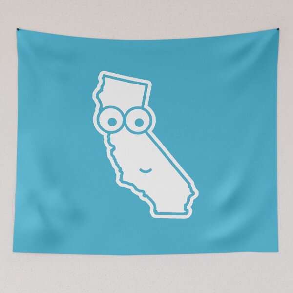Item preview, California Face on Ocean Blue Character Icon Cartoon designed and sold by npdstudio.