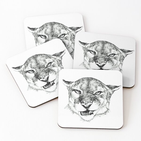 Item preview, Cougar Animal Portrait (light background) designed and sold by MMMSdesigns.