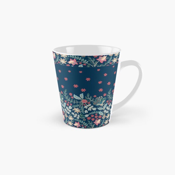 Summer Floral Blue Tall Mug