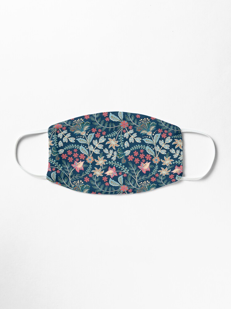 Alternate view of Summer Floral Blue Mask