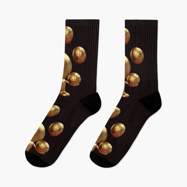 Item preview, cute golden man juggling five soccer balls designed and sold by DottedYeti.