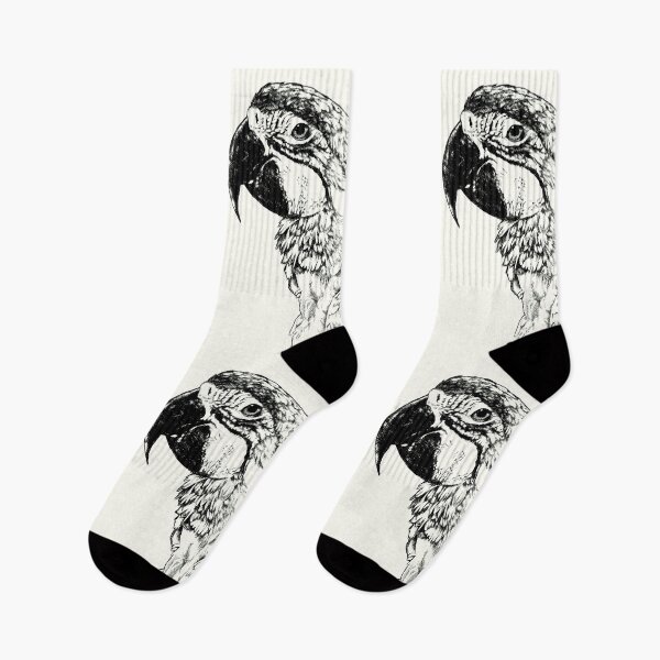 Item preview, Macaw Animal Portrait black and white (light background) designed and sold by MMMSdesigns.