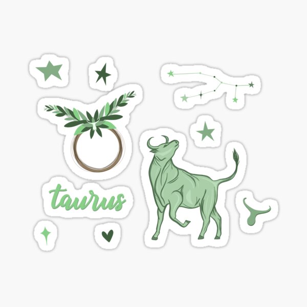Artikel-Vorschau von Taurus Aesthetic Sticker Pack, designt und verkauft von simpli-sophi.