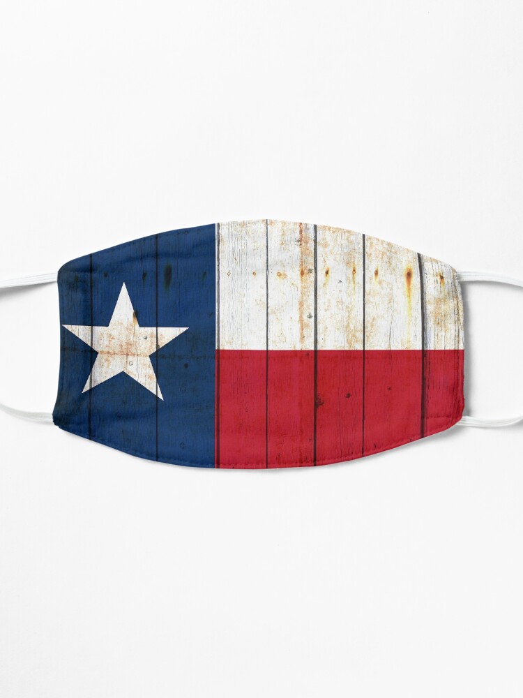 Alternate view of Texas Flag on Old Barn Wood Mask