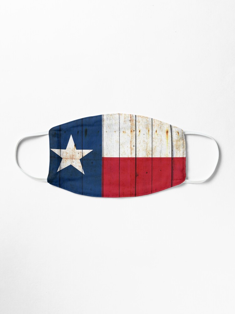 Alternate view of Texas Flag on Old Barn Wood Mask