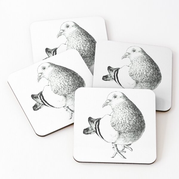Item preview, Pigeon Animal Portrait black and white (light background) designed and sold by MMMSdesigns.