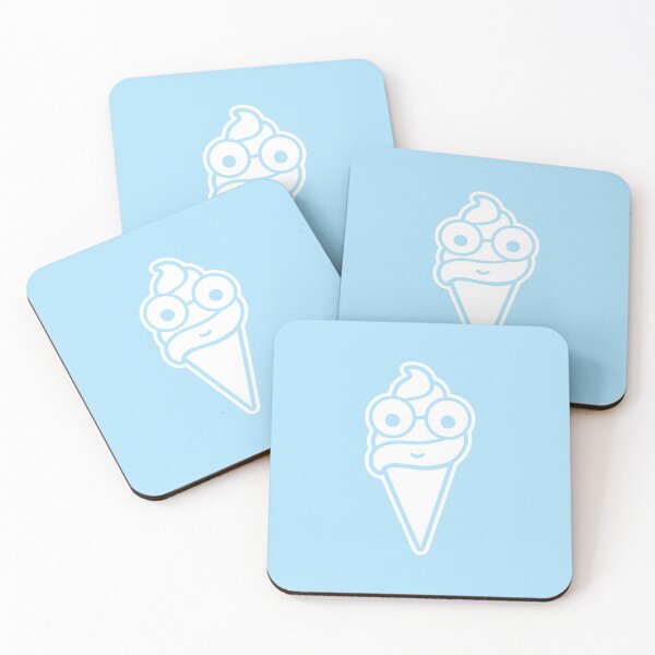 Item preview, Ice Cream Face on Blue Character Icon Cartoon designed and sold by npdstudio.